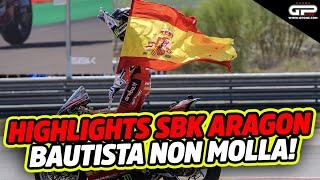 Highlights SBK Aragon Gara2: Bautista non molla