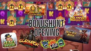 BONUSHUNT Opening 15 Spiele  (Dog House Multihold, Fat Banker, Book of Tut ...)