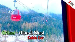 Travel Italy | Travel to Alpe di Siusi from Ortisei by a Cable Car in winter | XenTripper