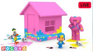 LIVE  COLORS, SHAPES & MORE!  Learn with Pocoyo | Pocoyo English | Cartoons for Kids