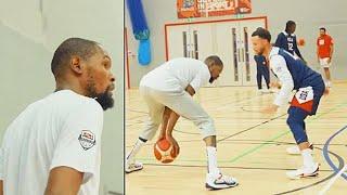 Kevin Durant Challenges Stephen Curry & Basketball Players 1 on 1 With  Devin Booker! 2024 Team USA