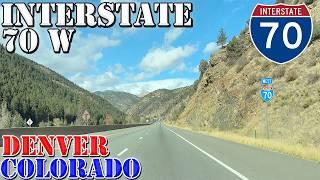 I 70 West - Denver to Silverthorne - Colorado - 4K Highway Drive