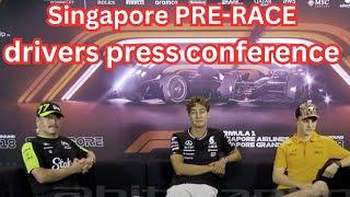 Singapore Grand Prix Drivers PRE-RACE Press Conference | F1 2024 Singapore Grand Prix (Marina Bay)