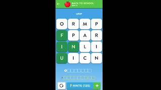 WordBrain 2 Back to School Event Day 4 August 24 2021 Answers