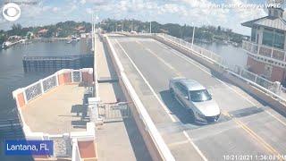 WEB EXTR: Florida Drawbridge Raised While Car Sill On It