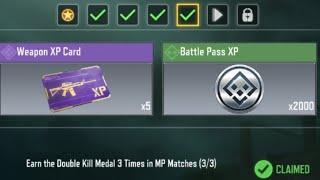 Call Of Duty Mobile Earn the Double Kill Medal 3 Times in MP Matches Task Complete