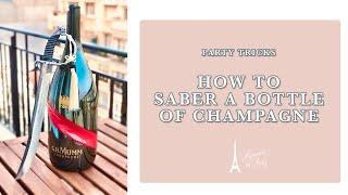 HOW TO SABER CHAMPAGNE BOTTLE - Party Trick!