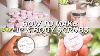 Watch Me Make Lip Scrubs | How to Make Pink Lip Scrubs |Starting A Cosmetic Line | Entrepreneur Life