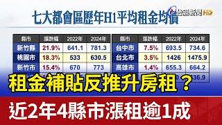 租金補貼反推升房租？ 近2年4縣市漲租逾1成