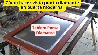 Secretos de herrería para hacer una puerta moderna, tablero vista tipo diamante.