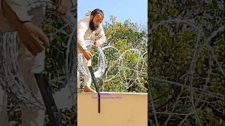 How to Install Security Concertina Barbed Razor Blade Wire Fence