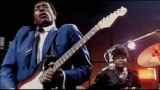 Buddy Guy in 1969 with Jack Bruce and Buddy Miles