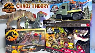 NEW CHAOS THEORY Jurassic World Dinosaurs Toys! Carnotaurus, Stygimoloch, T-Rex, Spinosaurus