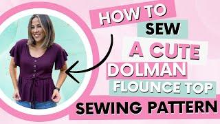 Sew the Daphne Dolman Drawstring Blouse! It's so easy!