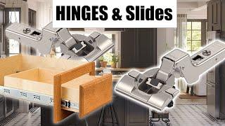 Door Hinges and Drawer slide Options for your Cabinets