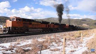 3 EMD SD70ACEs up front restart 12,000 ton train on a 2% Grade, Moffat Tunnel Subdivision, Colorado