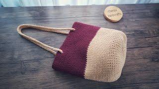 Only Single Crochet Stitch Crochet Bag Tutorial | Beginner friendly!