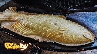 대왕붕어빵 / Giant Fish-Shaped Bread - Korean Street Food / 대전 황금어장 식품