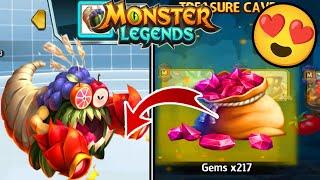 Monster Legends Cornucrabia + 200 Gems FREE  Treasure Cave Anwir Paincraver Links Dc