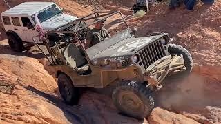 Bam Bam and Grampa's Jeep on Logandale, Nevada's Rock Bottom Trail