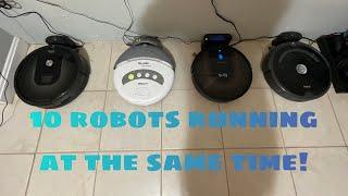 Timelapse of 10 robots running at the same time!