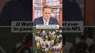 JJ Watt reacts to the first ever in-game guardian cap