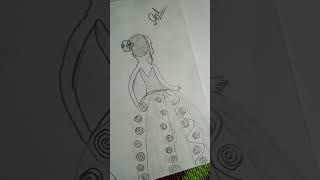 #Girl's drawing with saree#status #short#the creative sakku#creative#viraldrawing videos