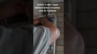 Fastest consumer unit install by an electrician ever….