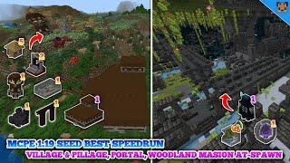 Minecraft PE 1.19 Best Seed - Village & Pillage, Portal, Woodland Mansion At Spawn!!