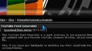 Youtube RSS Feed Generator (Made by FireworksTutorial)