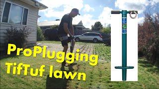 Proplugging a new lawn