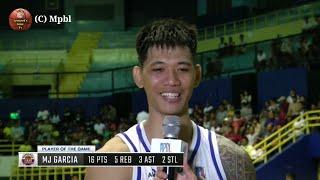 MJ GARCIA Best Player of the Game (16 PTS. 5 REB. 3 AST. 2 STL)