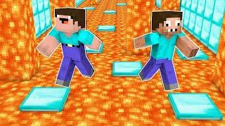 NOOB vs PRO: LAVA PARKOUR CHALLENGE in Minecraft ! Noob and Pro Parkour