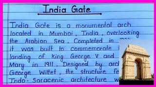 Essay on India Gate in English || India Gate Essay in English || Paragraph on India Gate ||