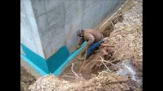 Rub-R-Wall Spray On Foundation Waterproofing Application