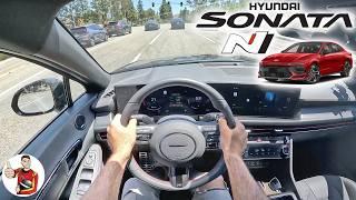 Sport(y) Sedan Value // 2024 Hyundai Sonata N Line Drive Review (POV)