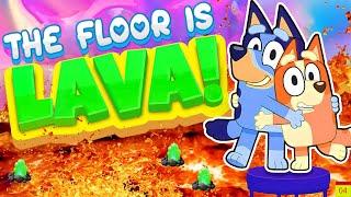 Floor Is Lava  Danny Go | Brain Break Activity Songs | Bluey Just Dance Party | Bluey Games Run