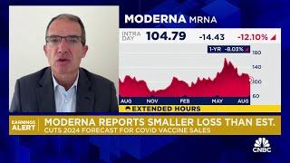 Moderna CEO Stephane Bancel on Q2 results, slashing its full-year sales guidance