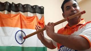 Indian National Anthem by Parikshit Kumar Singh on G white flute using D major scale