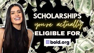 How to unlock MILLIONS of $$$'s in SCHOLARSHIPS | Navigating Bold.org