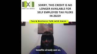 THIS IS FOR SELF-EMPLOYED TAX FILERS