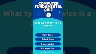 What type of device is a joystick? #quiz #shorts