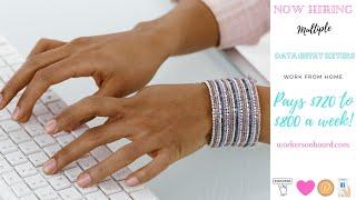 Hiring Multiple Data Entry Keyers pays $720 to $880 a Week!