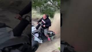 Snowmobile putting in the work