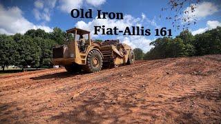 Fiat-Allis 161 Scraper Moving Dirt Quick (Packing with Dozer and Sheepsfoot Roller)