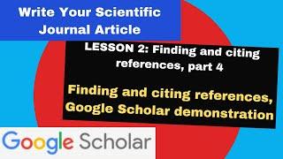 How to use Google Scholar to find scientific literature