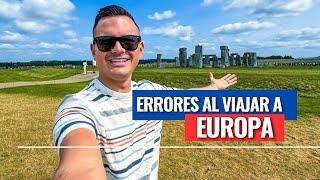 ERRORES que NO DEBEN COMETER al VIAJAR a EUROPA