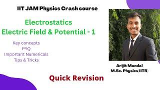 Electric Field & Potential - Electrostatics 1 | IIT JAM, JEST, M.Sc. Entrances 2023 | Quick Revision