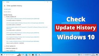 How To Check Windows Update History On Windows 10 (2024)