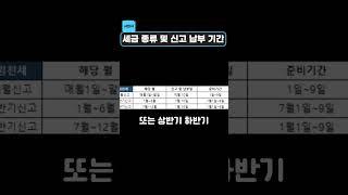 사업자 세금 종류 및 신고 납부 기간 #세금신고 #준비 #부가세 #원천세 #법인세